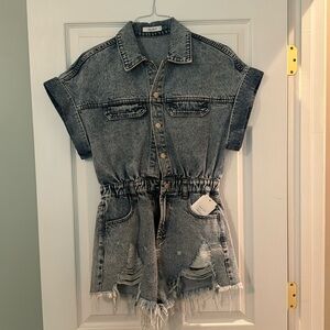Denim Romper